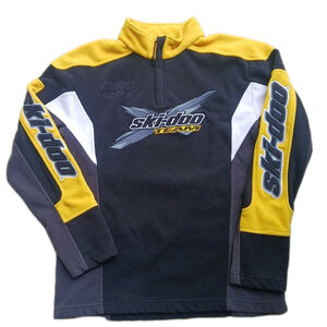 Vintage Ski Doo Fleece Small 1/4 Zip Sweater Long Sleeve Ski Doo Team Race Wear